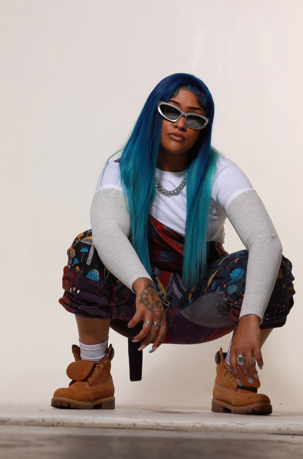 Karson Blu — blue hair studio portrait